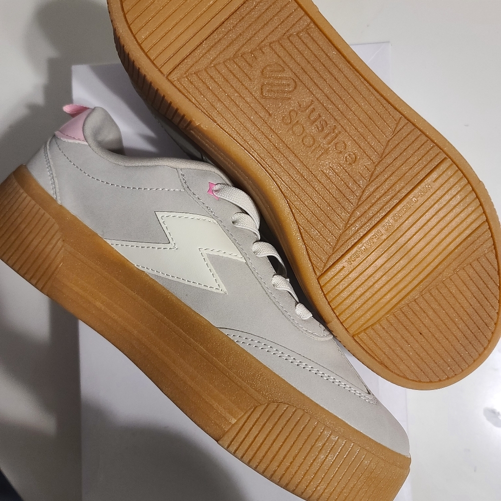 Justice White and Pink Athletic Shoes - Picture 6 of 6